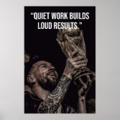 Quiet Work Builds Loud Results Motivation Poster ポスター (正面)