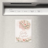 Quietly Confident Floral Affirmation Magnet  マグネット (インサイチュ (食洗機))