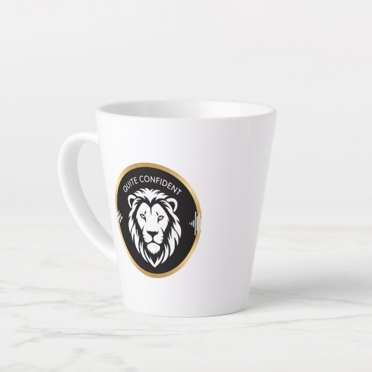 Quietly Confident – Minimal Typography Design for  カフェラテマグ (左アングル)