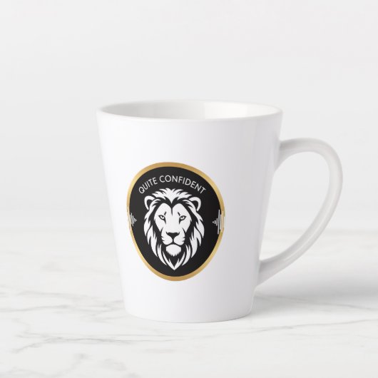 Quietly Confident – Minimal Typography Design for  カフェラテマグ (右)