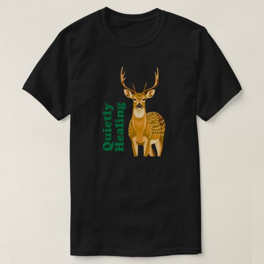 Quietly Healing Minimal Deer Mental Health Tシャツ (デザイン正面)