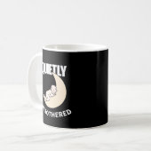 Quietly Unbothered Minimal Quote Mug – Calm Night  コーヒーマグカップ (正面左)