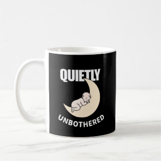 Quietly Unbothered Minimal Quote Mug – Calm Night  コーヒーマグカップ