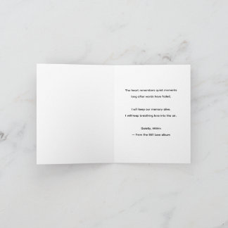 Quietly, Within – MemoryUs Lyric Card サンキューカード