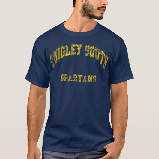 Quigley South Spartans (動揺して) QS Tシャツ (正面)