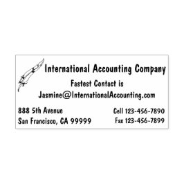 Quillペンシンプルロゴ付きビジネス向けシック セルフインキングスタンプ