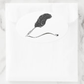 Quillペンステッカー 楕円形シール (バッグ)