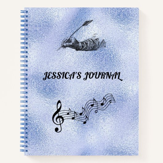 "Quill Pen"古いスタイルハードカバーファッションドジャーナル ノートブック (正面)