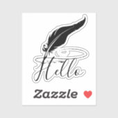 Quill pen hello シール (シート)
