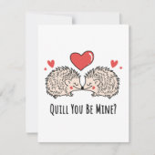 Quill You Be Mine: Hedgehog Love Coupleキス シーズンカード (正面)