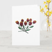 Quilledチューリップの挨拶状-垂直 カード (黄色い花)