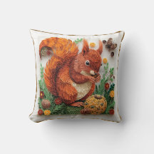 Quilling Effect Red Squirrel in Autumn