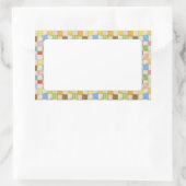 QUILT長方形熱狂するマットステッカー 長方形シール (バッグ)