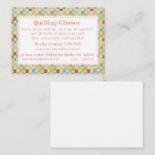 QUILT「熱狂するキルティングクラス」名刺 ノートカード (正面/裏面)