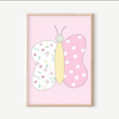 Quilt Art Print Set: Butterfly Pink Gallery Wall ポスター