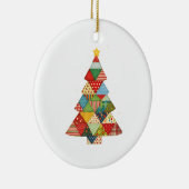 Quilt Christmas Tree Festive Quilt Lovers  セラミックオーナメント (右)