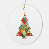 Quilt Christmas Tree Festive Quilt Lovers  セラミックオーナメント (左)