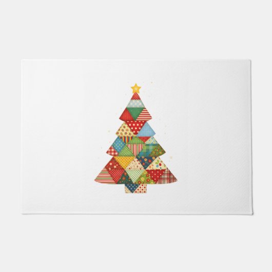 Quilt Christmas Tree Festive Quilt Lovers  ドアマット (正面)