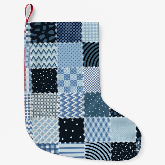 Quilt design. Seamless patchwork pattern from stit スモールクリスマスストッキング (正面)
