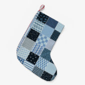 Quilt design. Seamless patchwork pattern from stit スモールクリスマスストッキング (正面 (吊り時))