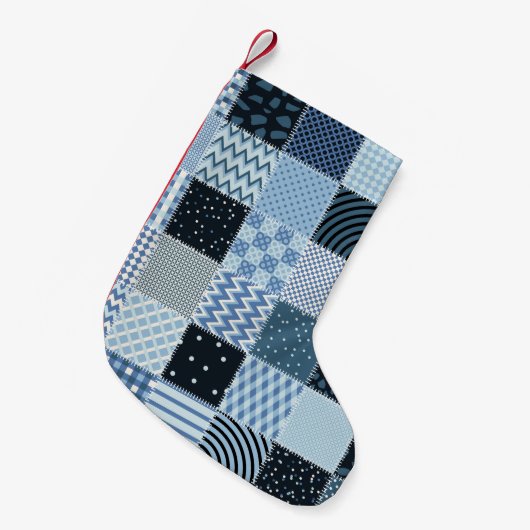 Quilt design. Seamless patchwork pattern from stit スモールクリスマスストッキング (正面 (吊り時))