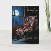 Quilt On a Rocking Chair In Moonlight カード (正面)