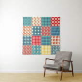 Quilt seamless pattern. Vintage patchwork backgrou タペストリー (インサイチュ)