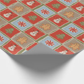Quilted Christmas Tile Wallpaper ラッピングペーパー (角)