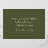 Quilted Design Nutcracker Christmas 箔シーズンカード (裏面)