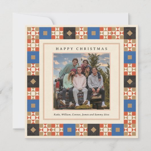 Quilted Frame Photo シーズンカード (正面)