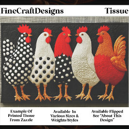 Quilted Fun Country Hens & Roosters EN2L Decoupage 薄葉紙
