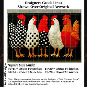 Quilted Fun Country Hens & Roosters EN2L Decoupage 薄葉紙