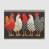 Quilted Fun Country Hens & Roosters EN2R Decoupage 薄葉紙 (正面)