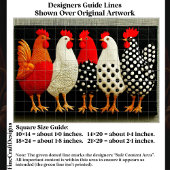 Quilted Fun Country Hens & Roosters EN2R Decoupage 薄葉紙