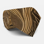 Quilted Gold Abstract Design ネクタイ (ロール)