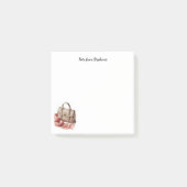 Quilted Handbag A Note From Name Notepad ポストイット (正面)