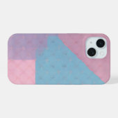 Quilted Pastel Geometric Phone Case iPhone 15ケース (裏面横)