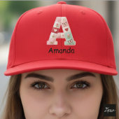 Quilted Patchwork Initial Letter A Nursery キャップ