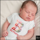 Quilted Patchwork Initial Letter B Nursery ベビーボディスーツ