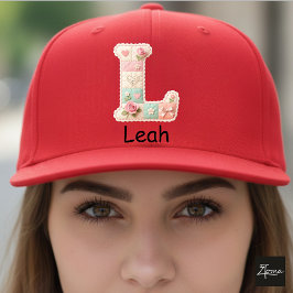 Quilted Patchwork Initial Letter L Nursery キャップ