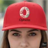 Quilted Patchwork Initial Letter O Nursery キャップ