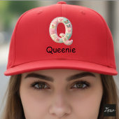 Quilted Patchwork Initial Letter Q Nursery キャップ