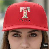 Quilted Patchwork Initial Letter T Nursery キャップ