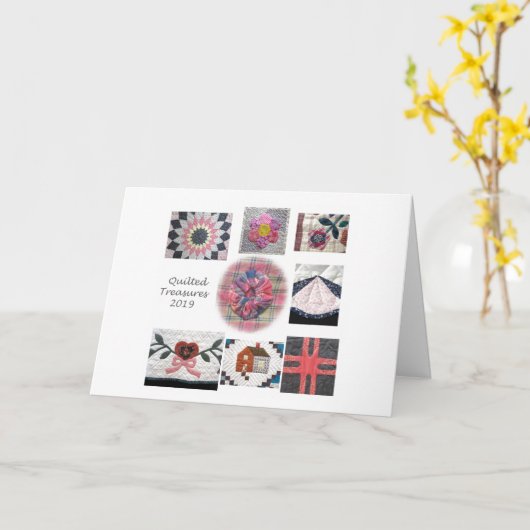 Quilted Treasures 2019 2 カード (黄色い花)