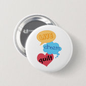 Quilterのためのギフト 缶バッジ (正面&裏面)