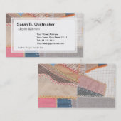 Quilterのための旧式で熱狂するなキルト、骨董屋 名刺 (正面/裏面)