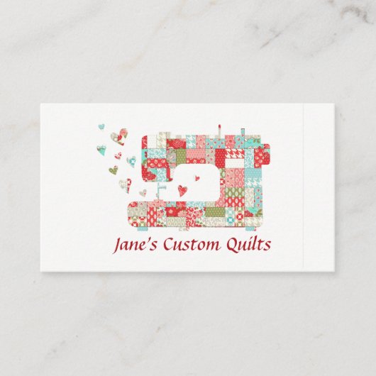 Quilterのミシンの名刺 名刺 (正面)