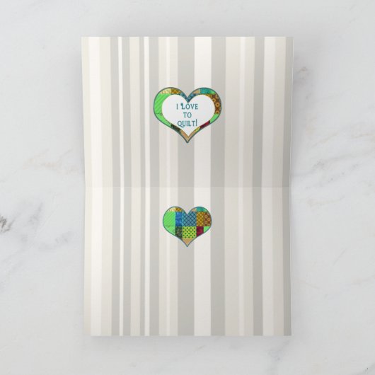 - Quilterのメロディー-キルトを作ることありがとう サンキューカード (内部)