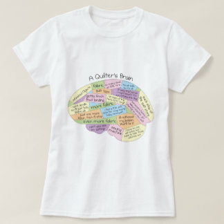 Quilterの頭脳の女性のTシャツ Tシャツ
