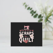 Quilter Gift | When Life Gives You Scraps ポストカード (スタンド正面)